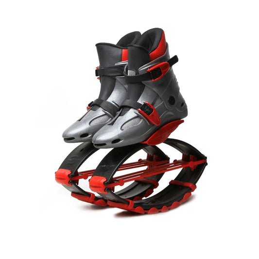 Scarpe da fitness sportive rimbalzanti con molla effetto canguro.