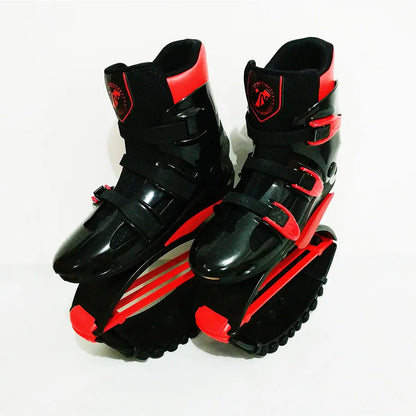 Scarpe da fitness sportive rimbalzanti con molla effetto canguro.