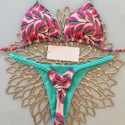 Costume Da Bagno da Donna. Set 2 pezzi con cinturino regolabile, morbido, di alta qualità, asciugatura rapida, non si restringe.