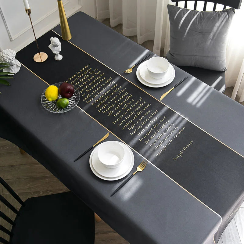 Tovaglia rettangolare in pvc con stampa in 3D per tavolo, impermeabile colore a scelta.