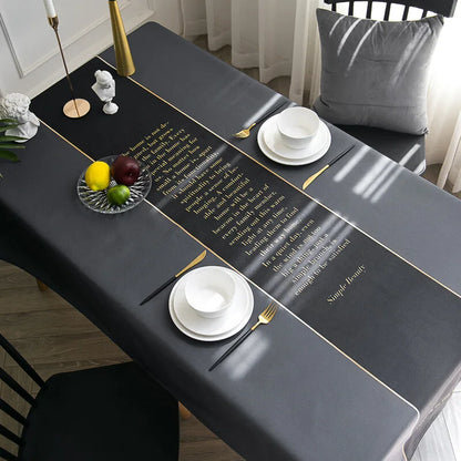 Tovaglia rettangolare in pvc con stampa in 3D per tavolo, impermeabile colore a scelta.