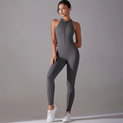 Tuta/body con top senza maniche sportivo/casual da donna, 14 colorazioni a scelta, misura dalla S alla XL.