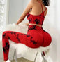 Pantaloni leggins con top. Set elasticizzato, sportivo/casual da donna, quattro colori, tre taglie.