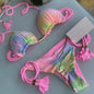 Costume da bagno da donna. Set 2 Pezzi a triangolo, chiusura a lacci regolabile, asciugatura rapida, non si restringe.
