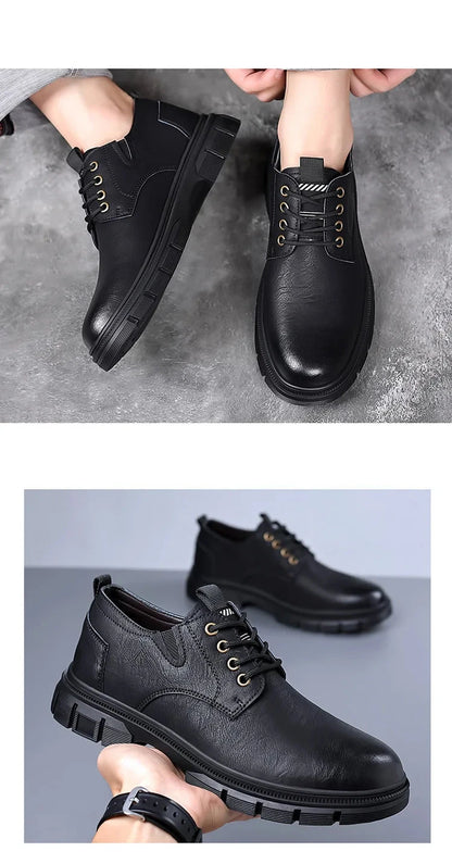 Scarpa da uomo, in pelle di alta qualità, impermeabile, traspirante, morbida e resistente.