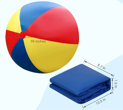 Palla gonfiabile, grandi dimensioni.  Ben 59 pollici (150 cm) di dimensioni per un divertimento extra-large.