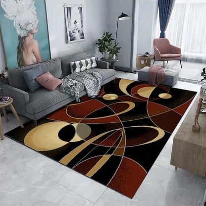 Tappeto decorativo da pavimento con motivo geometrico scuro 5 dimensioni, 17 motivi/immagini.