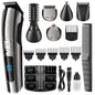 Tagliacapelli Multifunzione Ricaricabile. Kit Completo per Rasatura di Tutto il Corpo. Schermo LCD. Kit per la Cura dei Capelli, Barba e Peli.