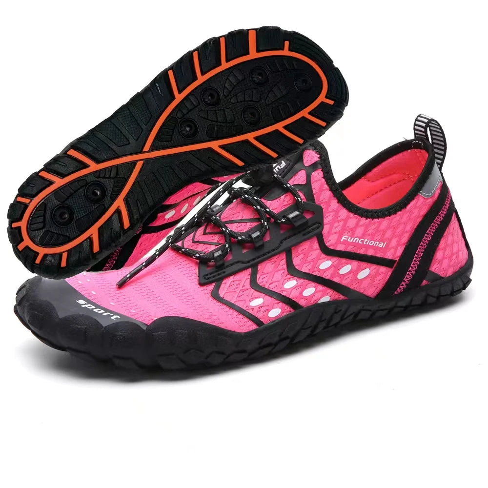 Scarpe da ginnastica unisex per adulti e bambini. Ideali per podismo, fitness, sport e uso in acqua.