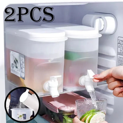 Brocca per acqua fredda di grande capacità, 3,5L.  Distributore di bevande ghiacciate con rubinetto per frigorifero.