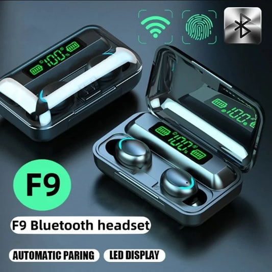 Auricolare TWS F9-5 Bluetooth  Stereo con microfono.
