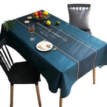 Tovaglia rettangolare in pvc con stampa in 3D per tavolo, impermeabile colore a scelta.