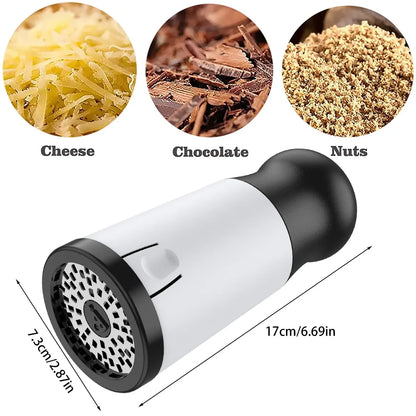 Grattugia per formaggio in acciaio inossidabile con più lame cambiabili e Kit taglio del formaggio.