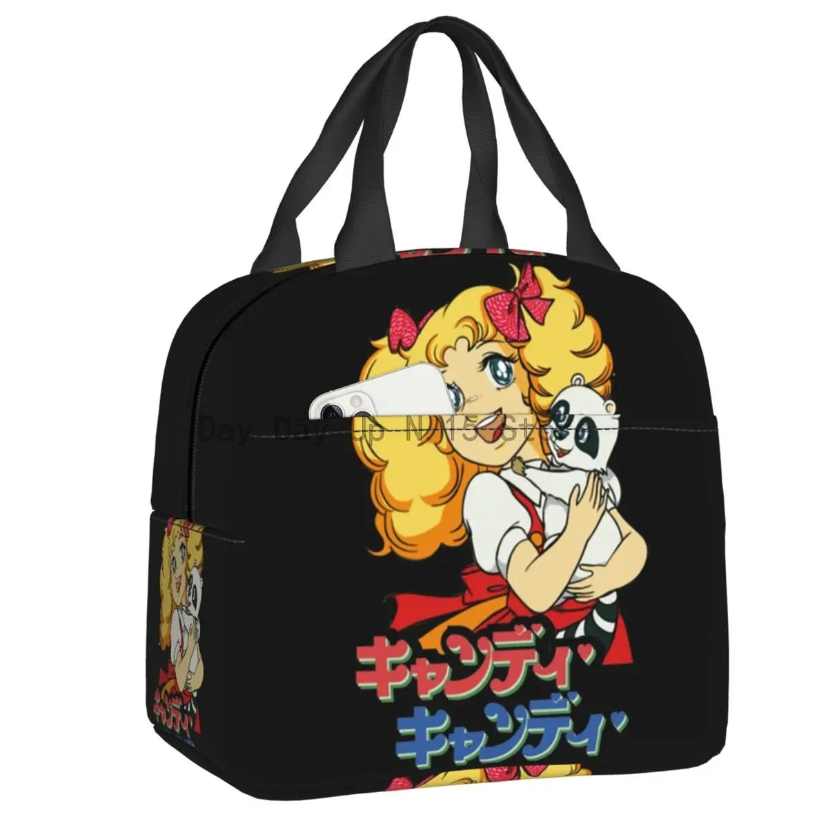 Borsa termica isolante porta vivande per bambini con immagini “Candy Candy”. Figure e colori a scelta.