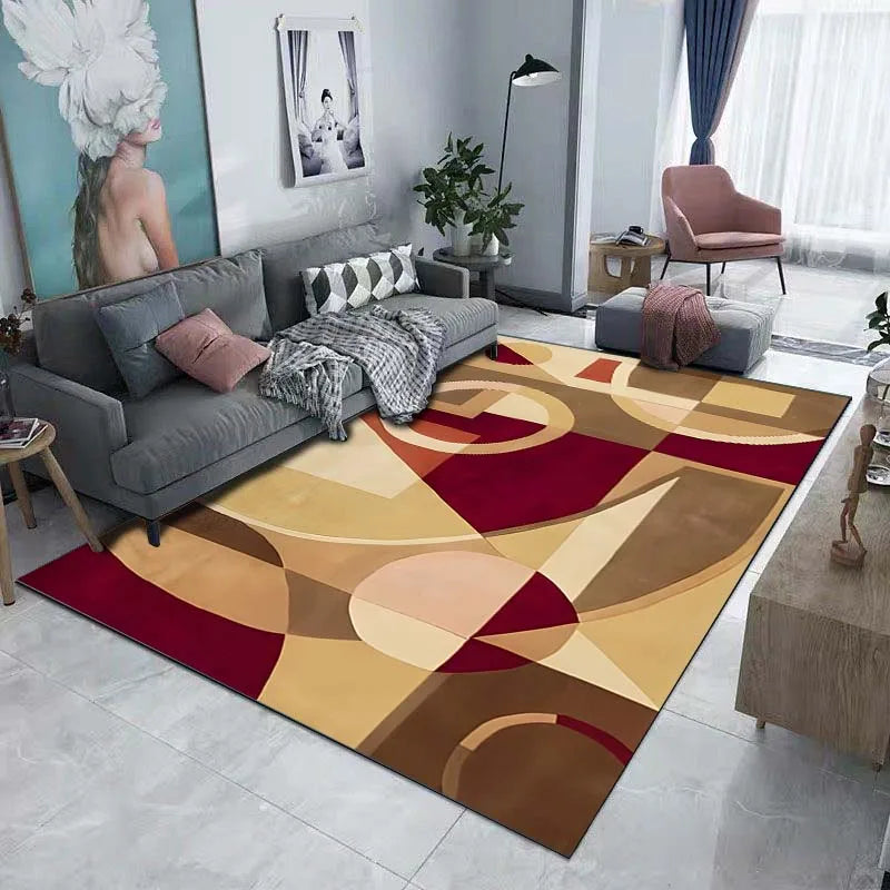 Tappeto decorativo da pavimento con motivo geometrico scuro 5 dimensioni, 17 motivi/immagini.
