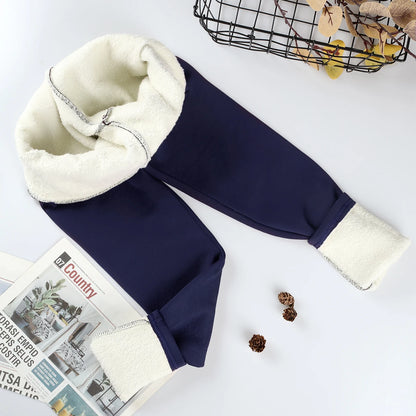 Leggins da donna invernali con imbottitura in pile. Sportivi/casual.
