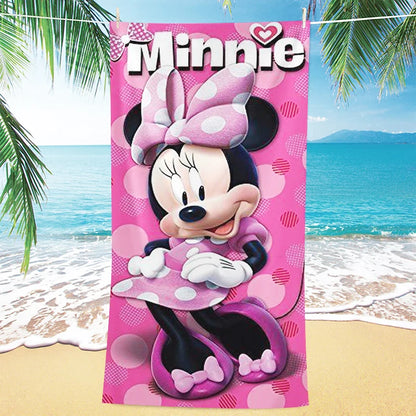 Asciugamano per bambine con immagini cartone animato “Minnie”.  Varie immagini misure a scelta.