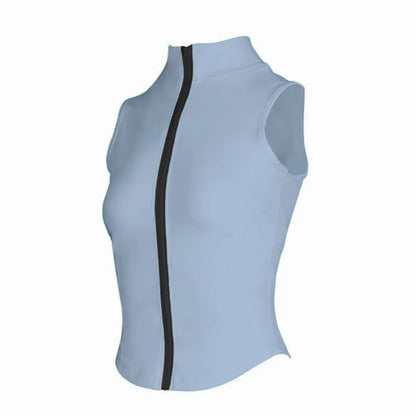 Top/T-shirt sportiva/casual, senza manica, per donna. Cinque colori e misura a scelta.