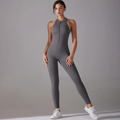 Tuta/body con top senza maniche sportivo/casual da donna, 14 colorazioni a scelta, misura dalla S alla XL.