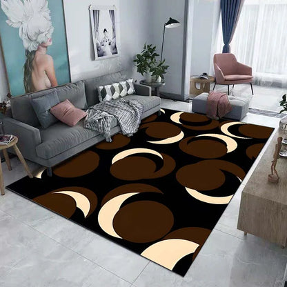 Tappeto decorativo da pavimento con motivo geometrico scuro 5 dimensioni, 17 motivi/immagini.