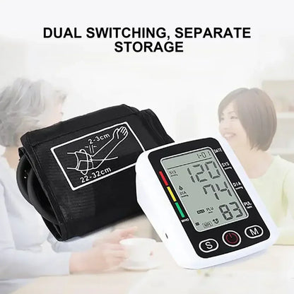Misuratore di Pressione Portatile da Braccio con Display Digitale e USB-C.