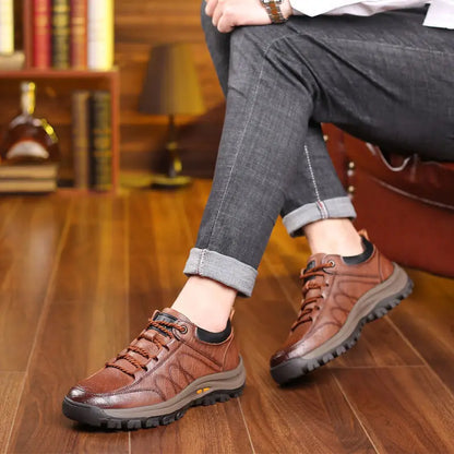 Scarpa da uomo, in pelle poliestere, impermeabile, traspirante, morbida.