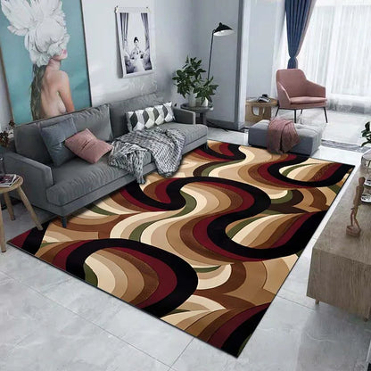 Tappeto decorativo da pavimento con motivo geometrico scuro 5 dimensioni, 17 motivi/immagini.