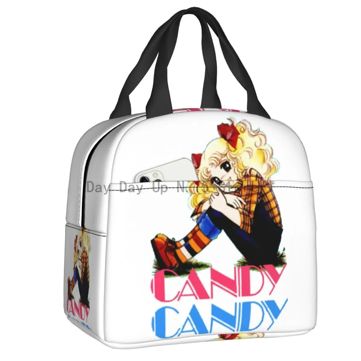 Borsa termica isolante porta vivande per bambini con immagini “Candy Candy”. Figure e colori a scelta.