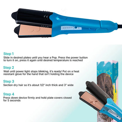 Piastra per capelli professionale 5 in 1.  Piastra per capelli  per uso domestico con formine per scolpire i capelli.