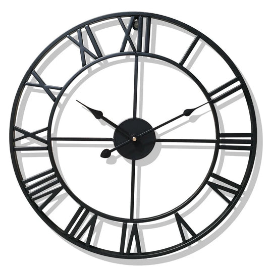 Orologi da parete 3D in metallo di grandi dimensioni, numeri romani.