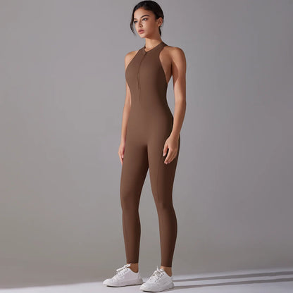 Tuta/body con top senza maniche sportivo/casual da donna, 14 colorazioni a scelta, misura dalla S alla XL.