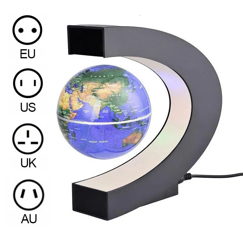 Globo galleggiante a levitazione magnetica LED Mappa del mondo con luce led.