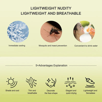 Maschera estiva sottile  per protezione solare. Traspirante, lavabile, protezione UV.