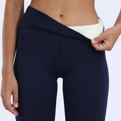 Leggins da donna invernali con imbottitura in pile. Sportivi/casual.