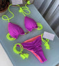Costume da bagno da donna. Set 2 Pezzi a triangolo, chiusura a lacci regolabile, asciugatura rapida, non si restringe.