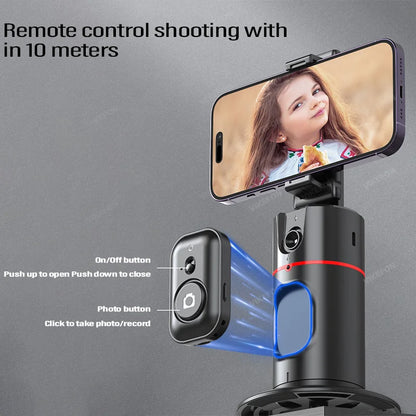Nuovo stabilizzatore cardanico integrato con rotazione a 360 gradi, con telecomando per fotografia con movimento, rilevamento del viso.