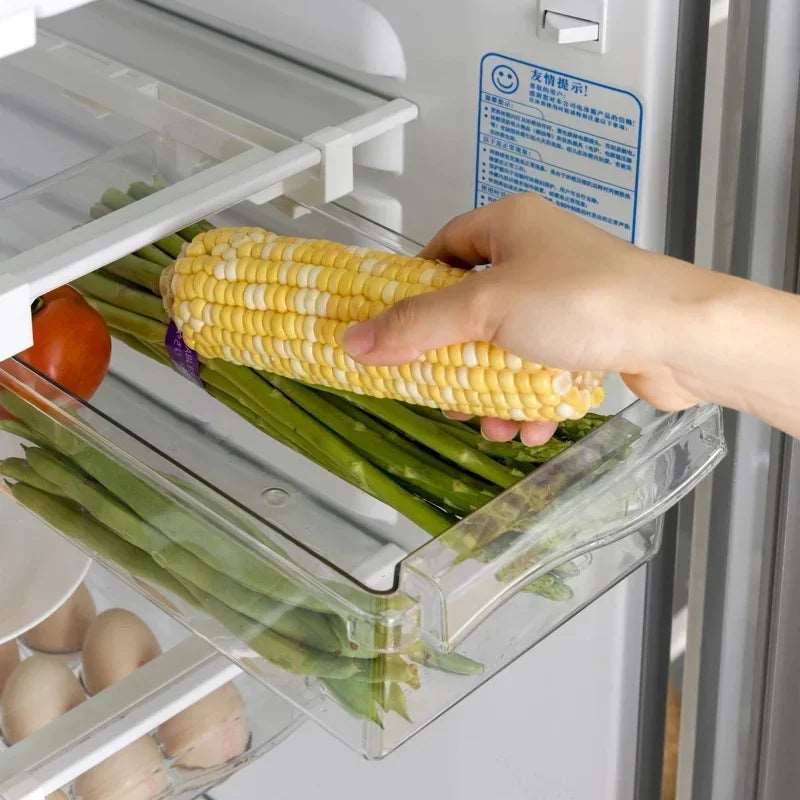 Cassetto Contenitore sotto-ripiano scorrevole per frigorifero per la conservazione degli alimenti