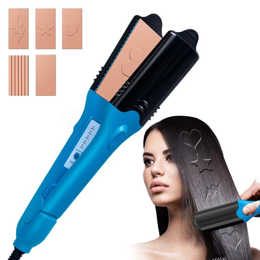 Piastra per capelli professionale 5 in 1.  Piastra per capelli  per uso domestico con formine per scolpire i capelli.