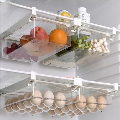 Cassetto Contenitore sotto-ripiano scorrevole per frigorifero per la conservazione degli alimenti