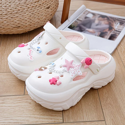 Ciabatte estive per bambina/ragazza, a tacco medio-alto. Antiscivolo e ideale per comfort, leggerezza e traspirabilità.