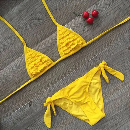 Costume Da Bagno “Bichini” da Bambina. Design Moderno, in 4 Colorazioni, Comodo, Traspirante.