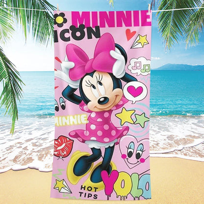 Asciugamano per bambine con immagini cartone animato “Minnie”.  Varie immagini misure a scelta.