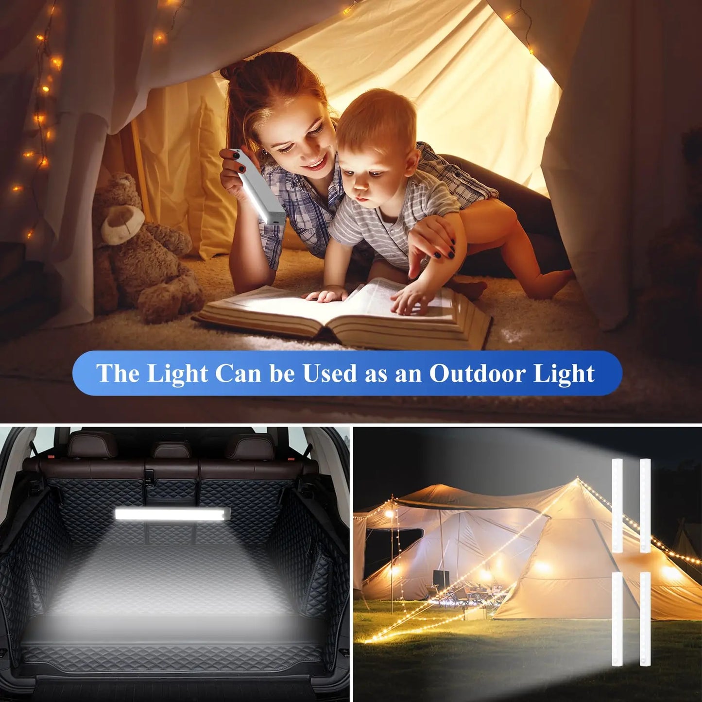 Lampada con sensore di movimento a LED, ricaricabile USB. Luce notturna, da cucina, da sala, da camera ideale per scendiletto e di emergenza.