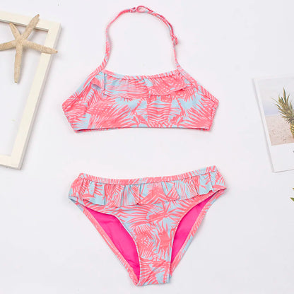 Costume Da Bagno “Bichini” da Bambina. Design Moderno, Colore Fantasia, Comodo, Traspirante.