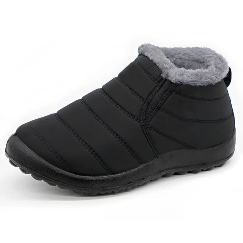 Scarpe a stivaletto, uomo/donna autunno/inverno con suola extra morbida. Casual, impermeabile foderate in morbido e caldo in peluche.