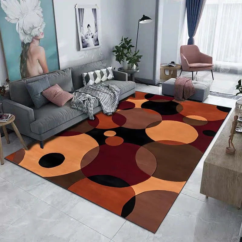 Tappeto decorativo da pavimento con motivo geometrico scuro 5 dimensioni, 17 motivi/immagini.