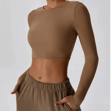 Top/T-shirt sportiva/casual, manica lunga, per donna. Misure e colori a scelta.