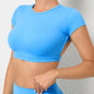 Top/T-shirt sportiva/casual, manica corta, per donna. Sette colori e 3 misure per la scelta.