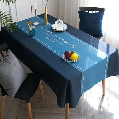 Tovaglia rettangolare in pvc con stampa in 3D per tavolo, impermeabile colore a scelta.