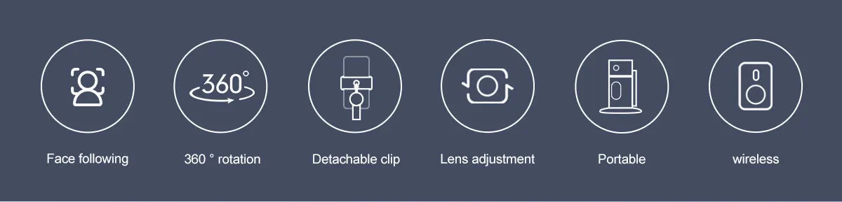 Nuovo stabilizzatore cardanico integrato con rotazione a 360 gradi, con telecomando per fotografia con movimento, rilevamento del viso.